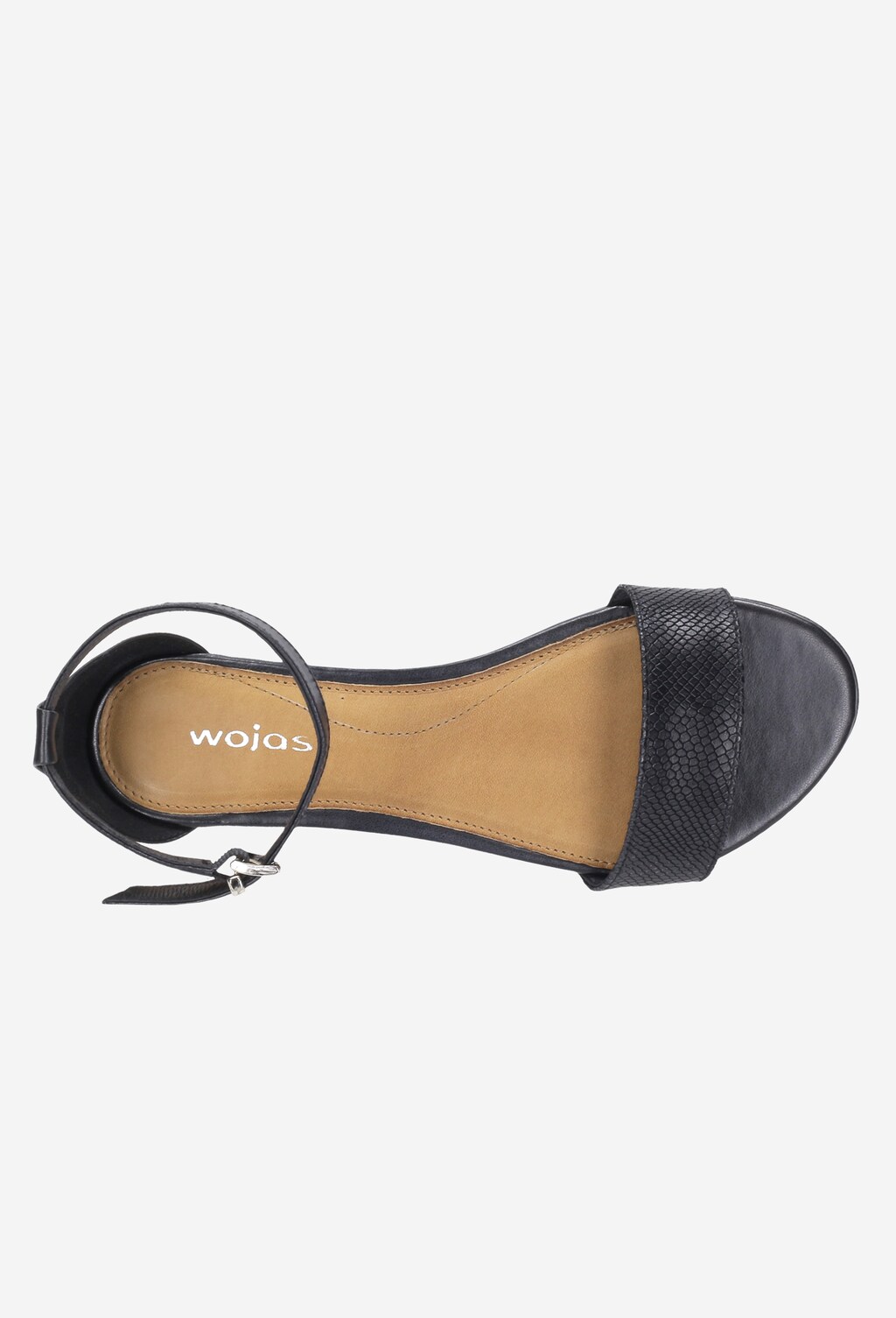 Klasyczne czarne sandały damskie z zakrytą piętą 8785-51 Widok 4