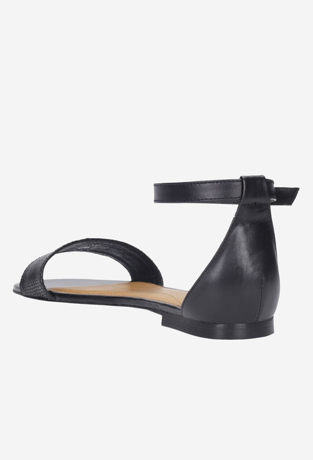 Klasyczne czarne sandały damskie z zakrytą piętą 8785-51 Widok 3