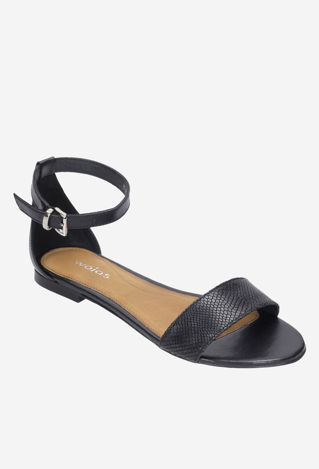 Klasyczne czarne sandały damskie z zakrytą piętą 8785-51 Widok 2