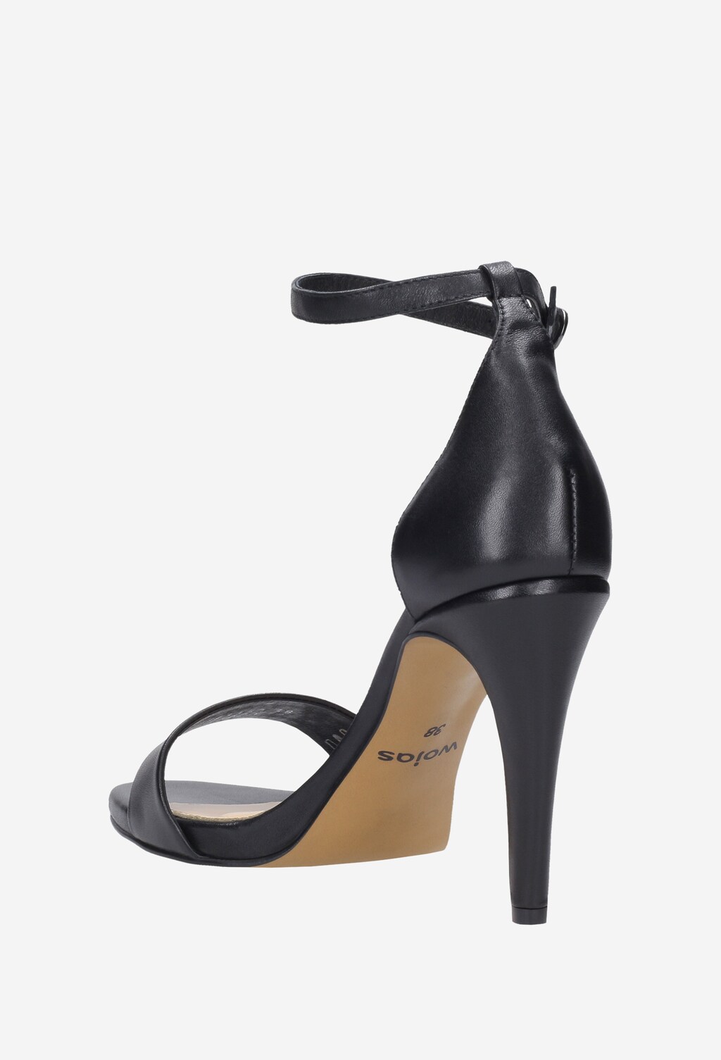 Klasyczne czarne sandały damskie na szpilce 8831-51 Widok 3