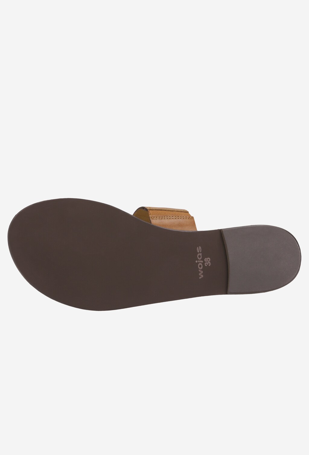 Jasnobrązowe klapki damskie z nitami  na pasku 8757-53 Widok 5