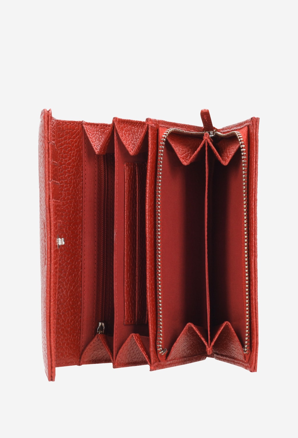 Czerwony portfel damskie z wieloma przegródkami 8940-55 Widok 5