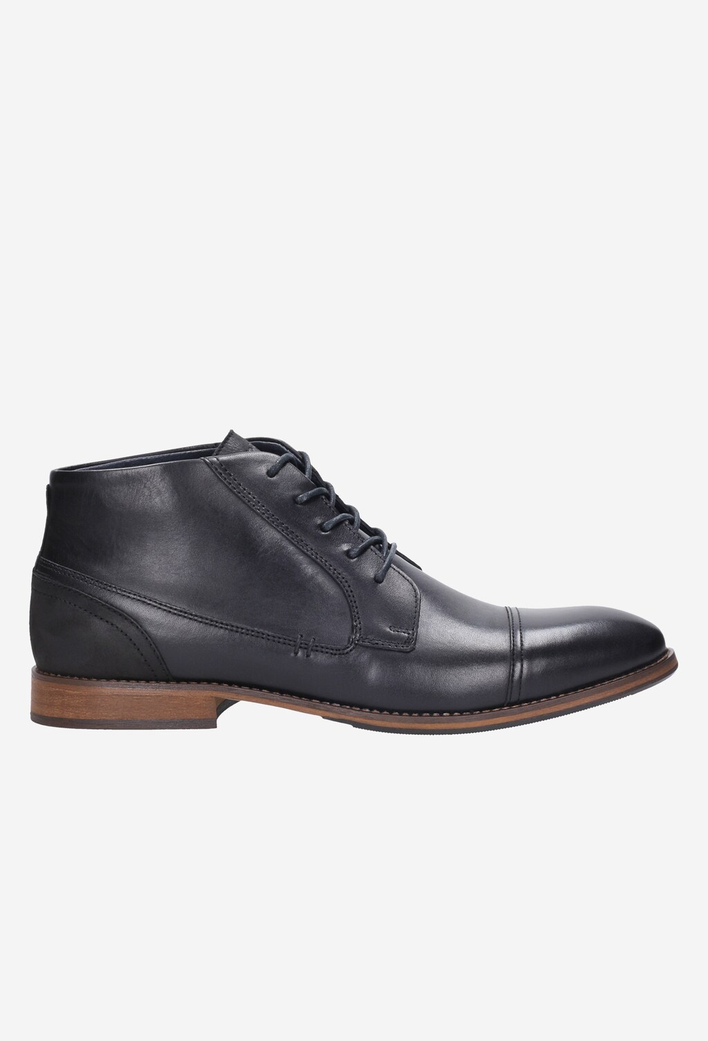 Czarne eleganckie trzewiki męskie 8208-51 Widok 1