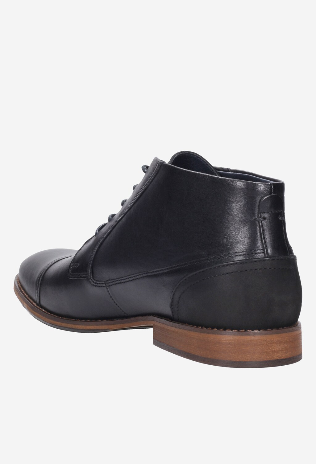 Czarne eleganckie trzewiki męskie 8208-51 Widok 3