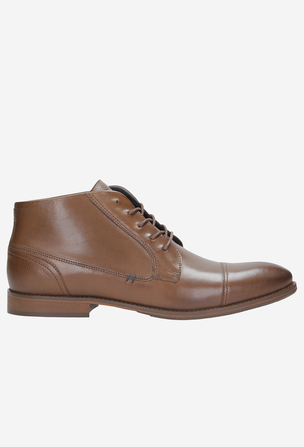 Brązowe trzewiki męskie z ozdobnymi tłoczeniami 8208-52 Widok 1