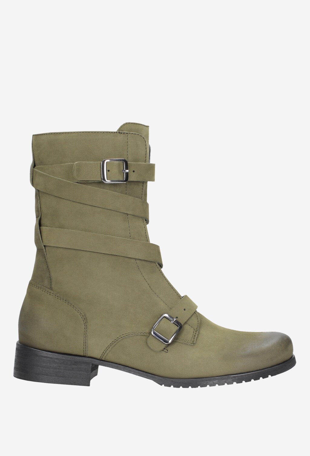 Originálne dámske členkové čižmy z nubuk kože 8578-27 Widok 1