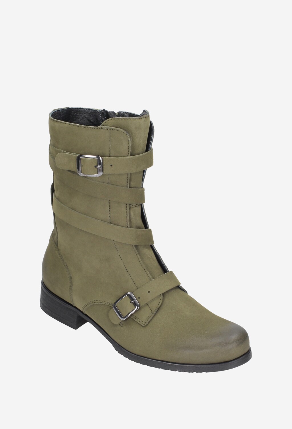 Originálne dámske členkové čižmy z nubuk kože 8578-27 Widok 2