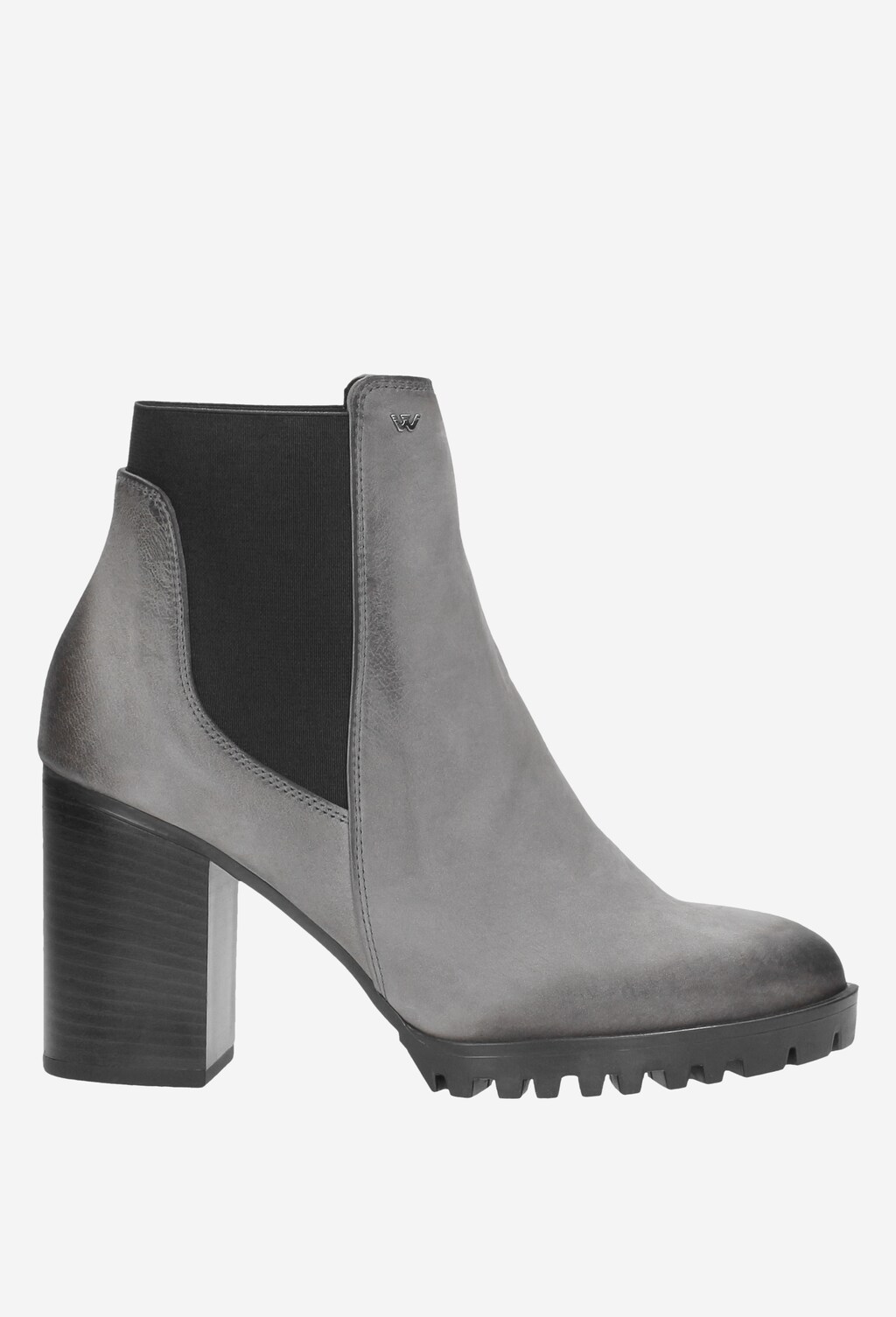 Popielate botki damskie 8594-20 Widok 1