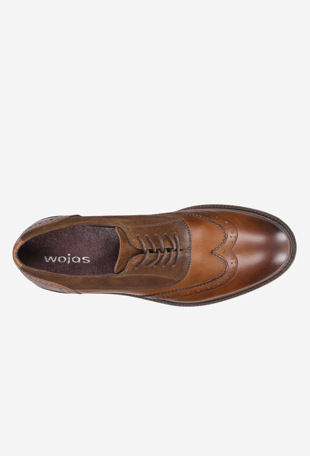 Brązowe półbuty męskie 8092-73 Widok 4