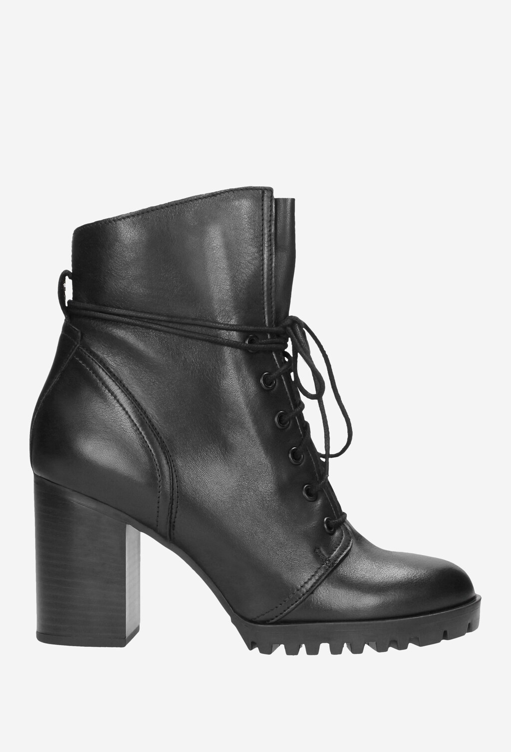 Czarne trzewiki damskie 8666-51 Widok 2