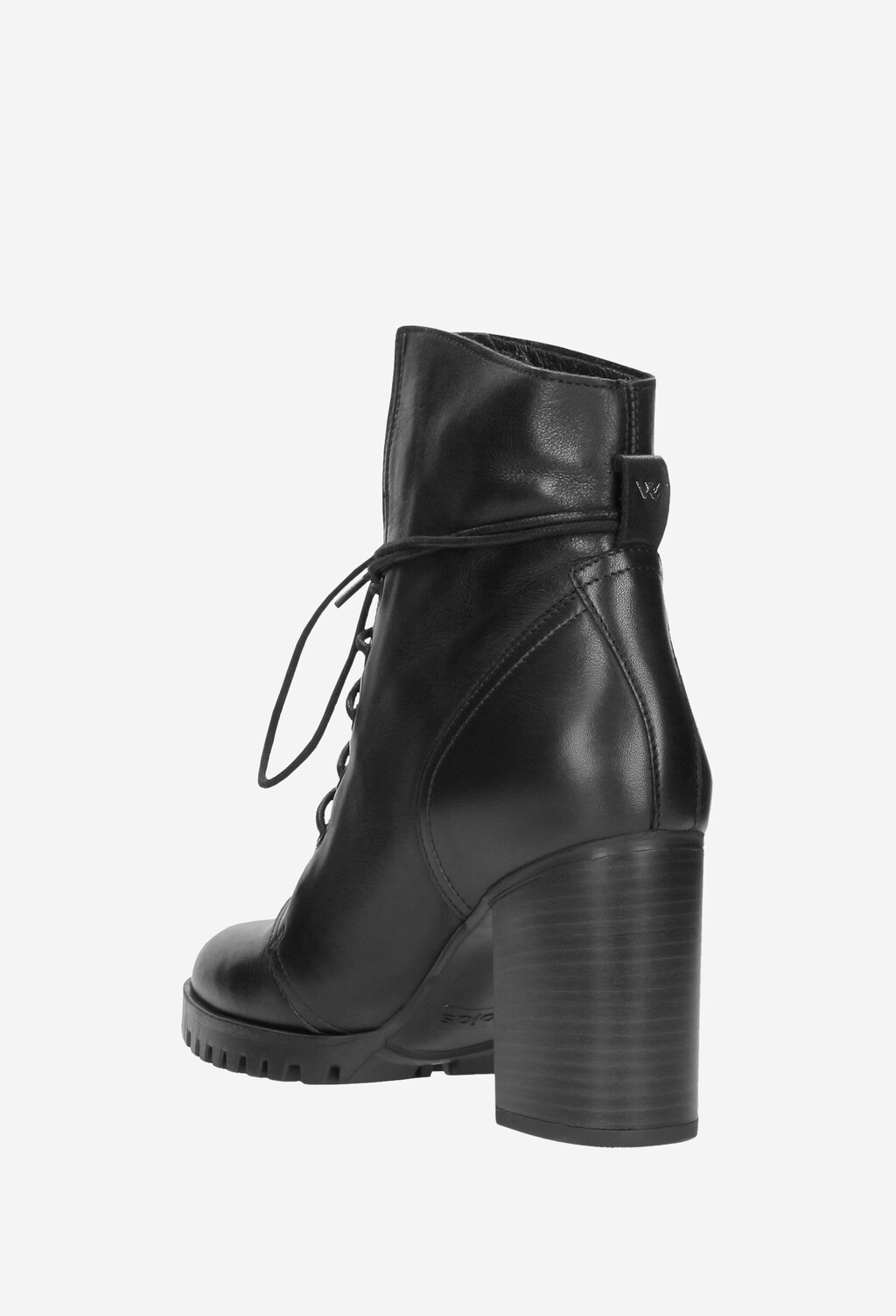 Czarne trzewiki damskie 8666-51 Widok 4