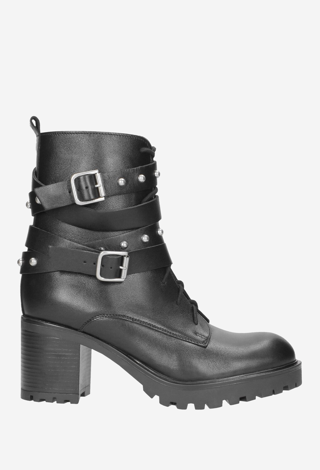 Czarne trzewiki damskie 8663-51 Widok 1