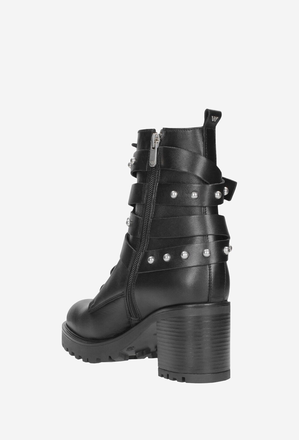 Czarne trzewiki damskie 8663-51 Widok 3