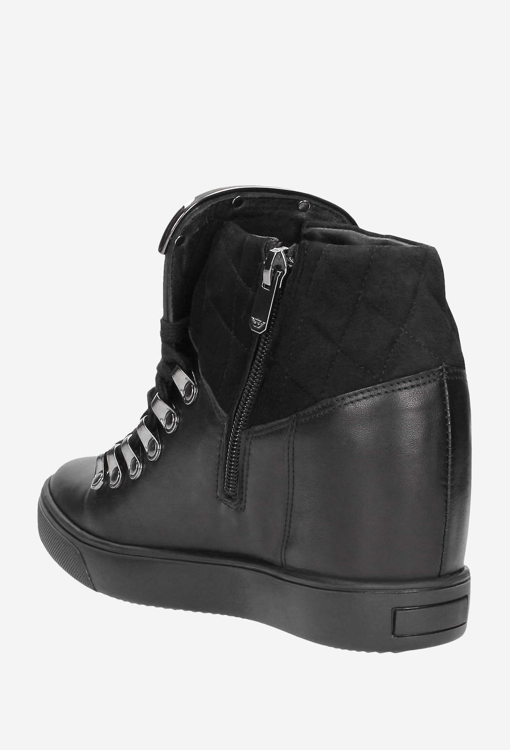 Czarne trzewiki damskie 8660-71 Widok 3