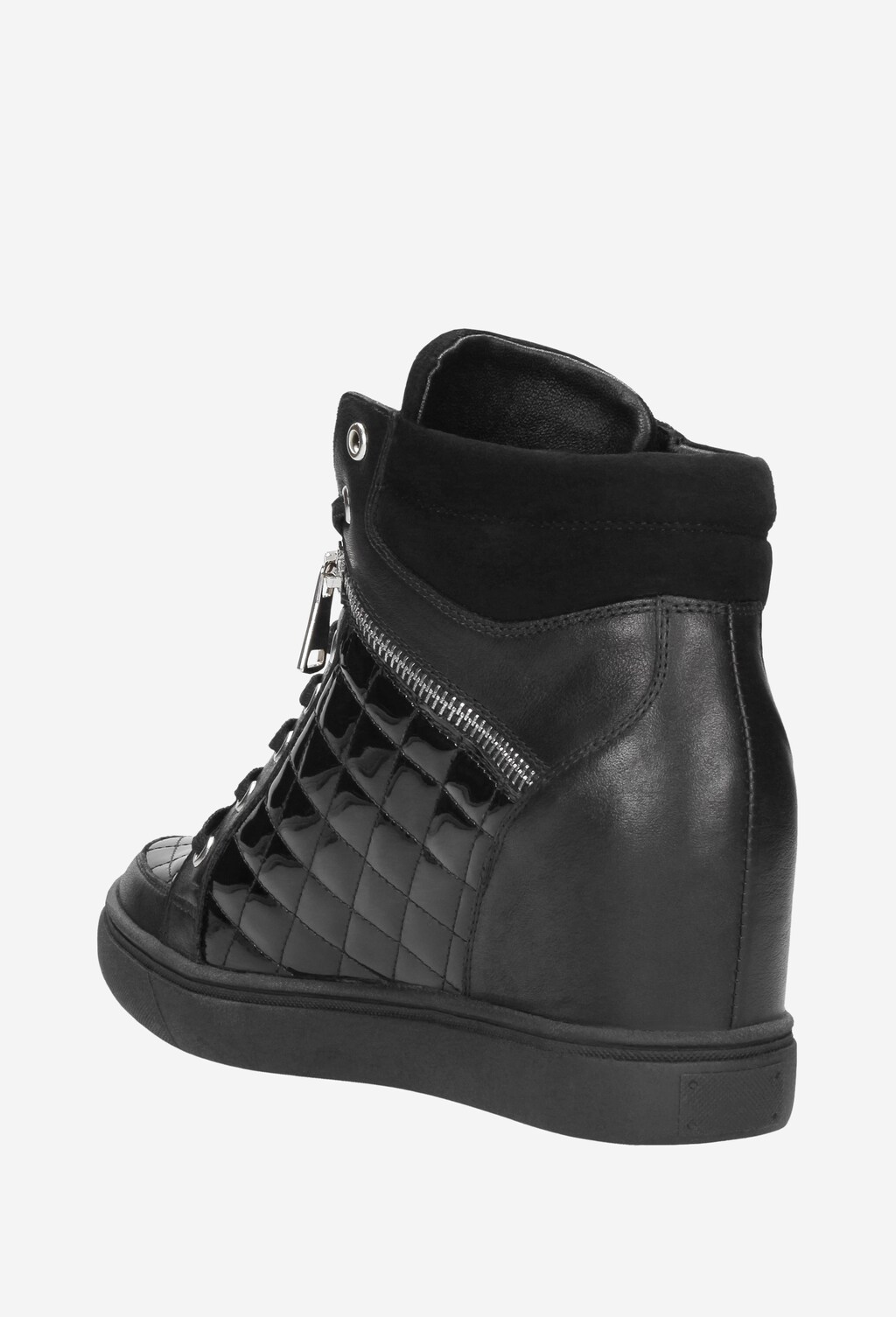 Czarne trzewiki damskie 8667-71 Widok 3