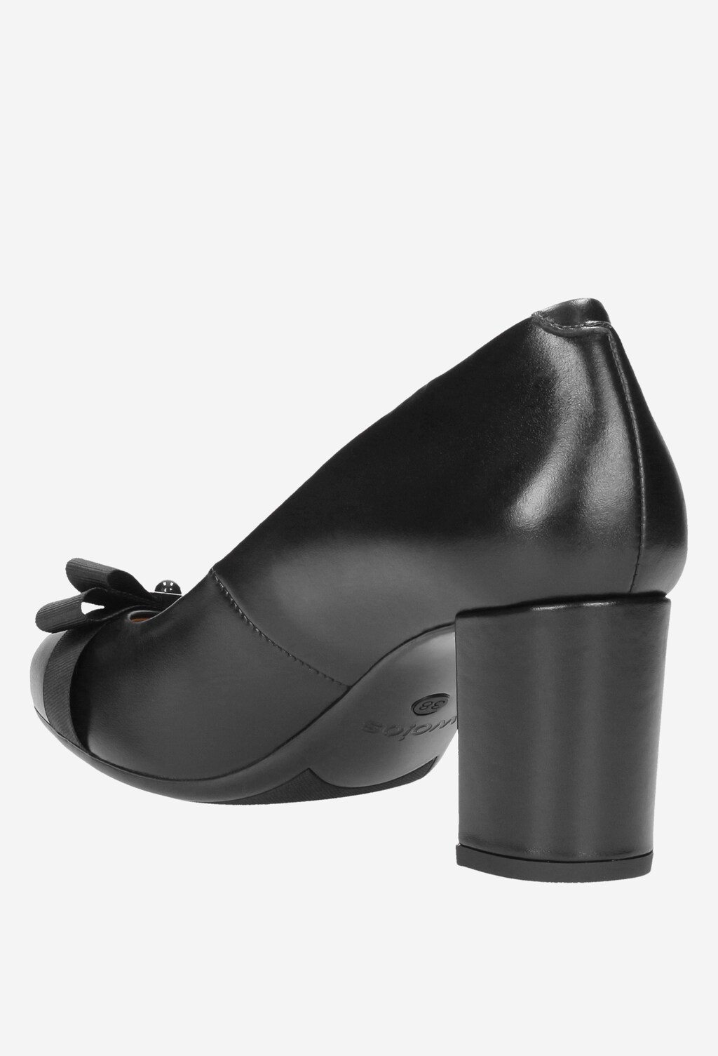 Czarne czółenka damskie 8394-51 Widok 3