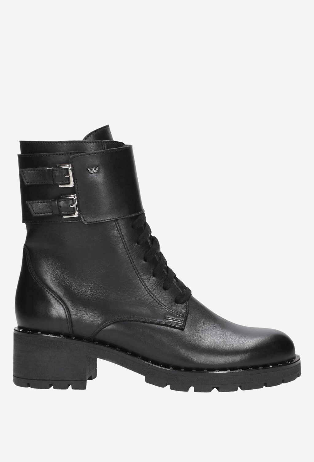 Czarne trzewiki damskie 8658-51 Widok 1