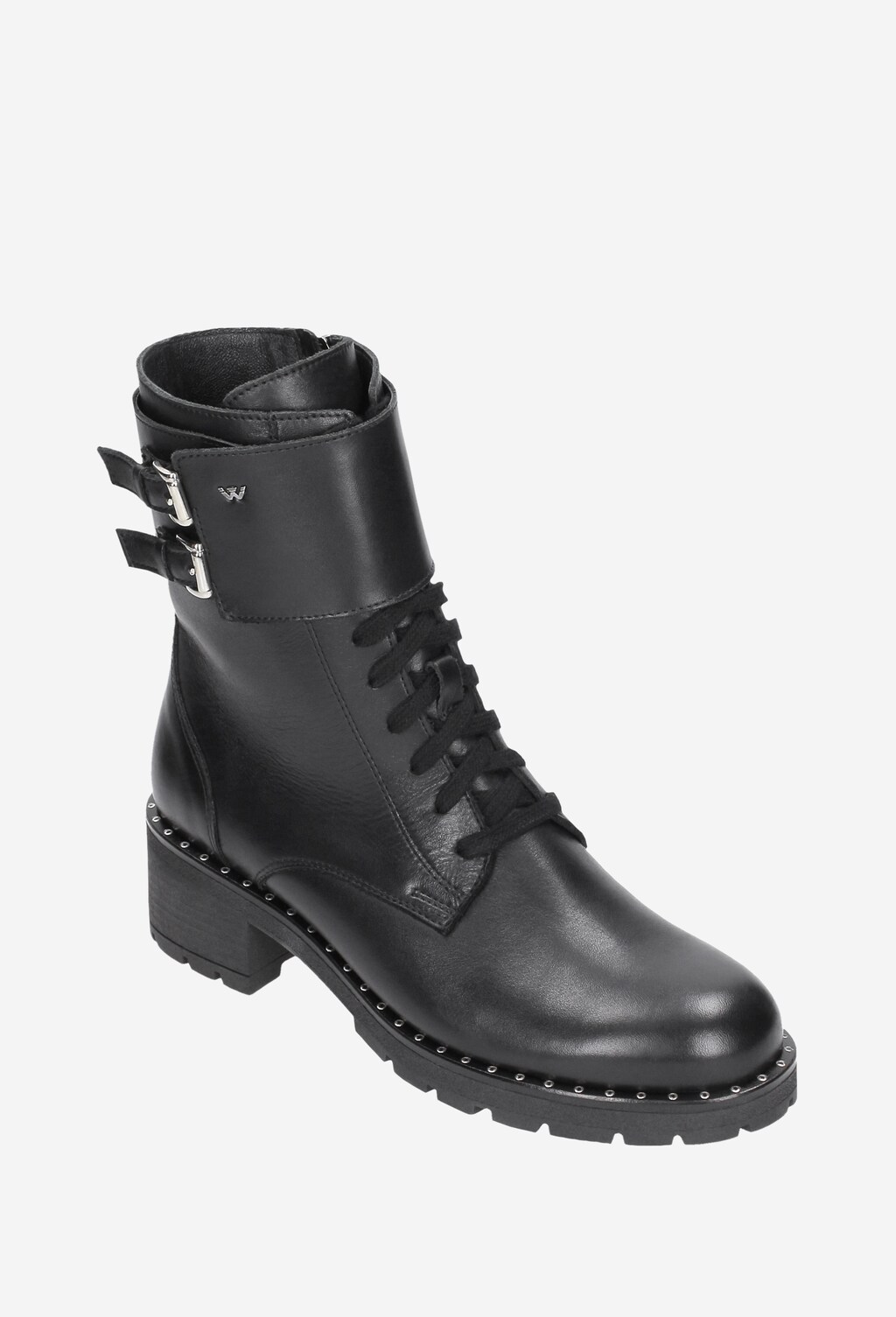 Czarne trzewiki damskie 8658-51 Widok 2