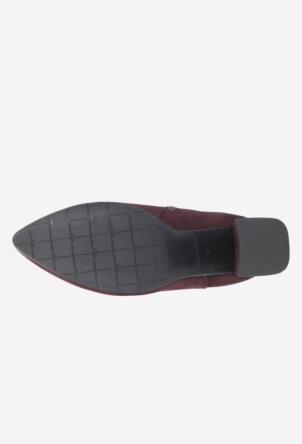 Bordowe botki damskie 8610-25 Widok 5