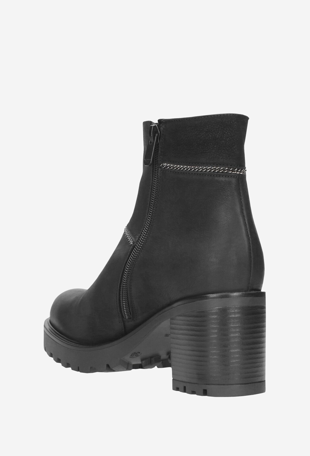 Czarne botki damskie 8589-51 Widok 4