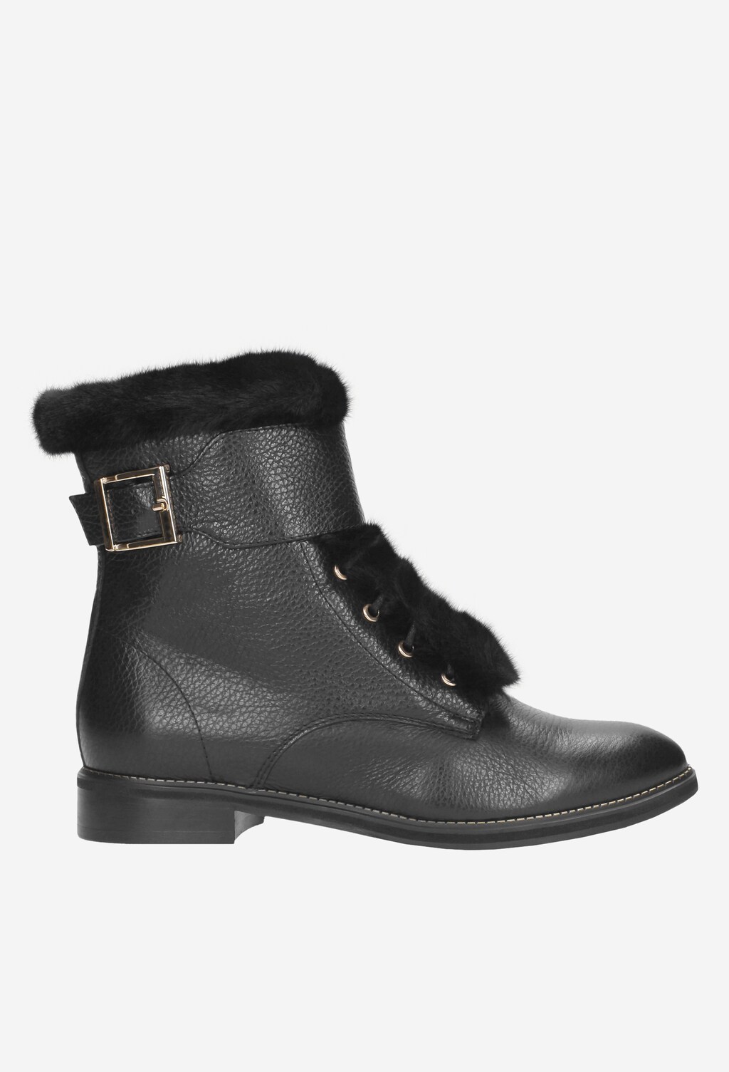 Czarne trzewiki damskie 8688-51 Widok 2