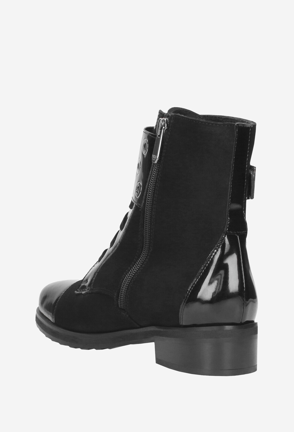 Czarne trzewiki damskie 8668-51 Widok 4