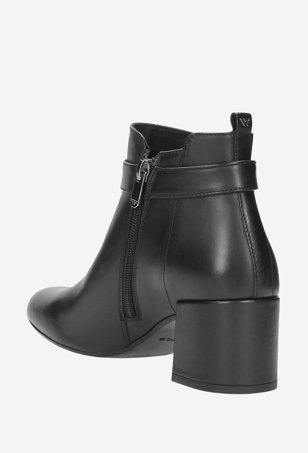 Czarne botki damskie 8607-51 Widok 4