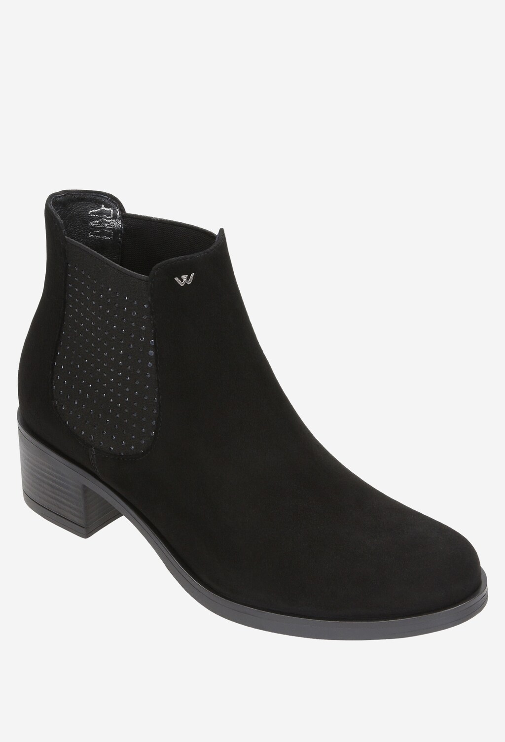 Czarne botki damskie 8616-61 Widok 3