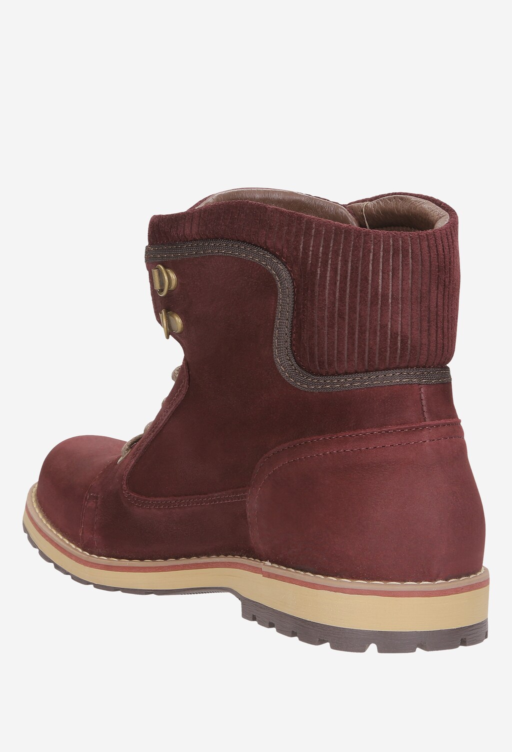 Bordowe trzewiki męskie 8232-75 Widok 3