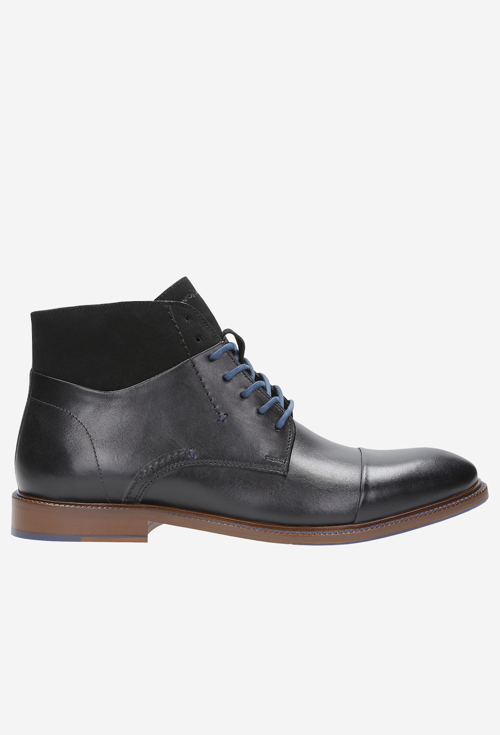 Pánske čižmy z kvalitnej lícovej kože a semišu 8221-71 Widok 2