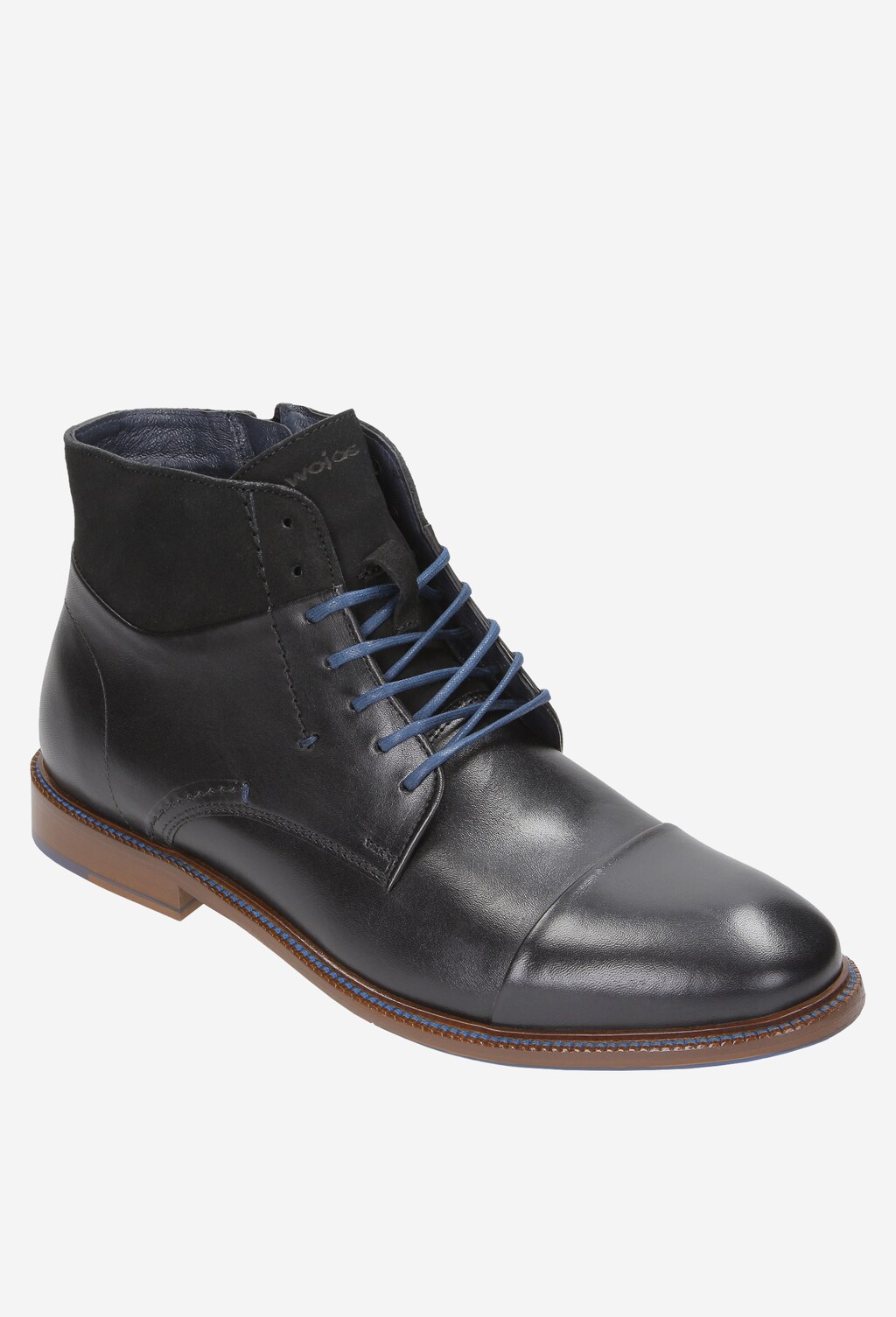 Pánske čižmy z kvalitnej lícovej kože a semišu 8221-71 Widok 3