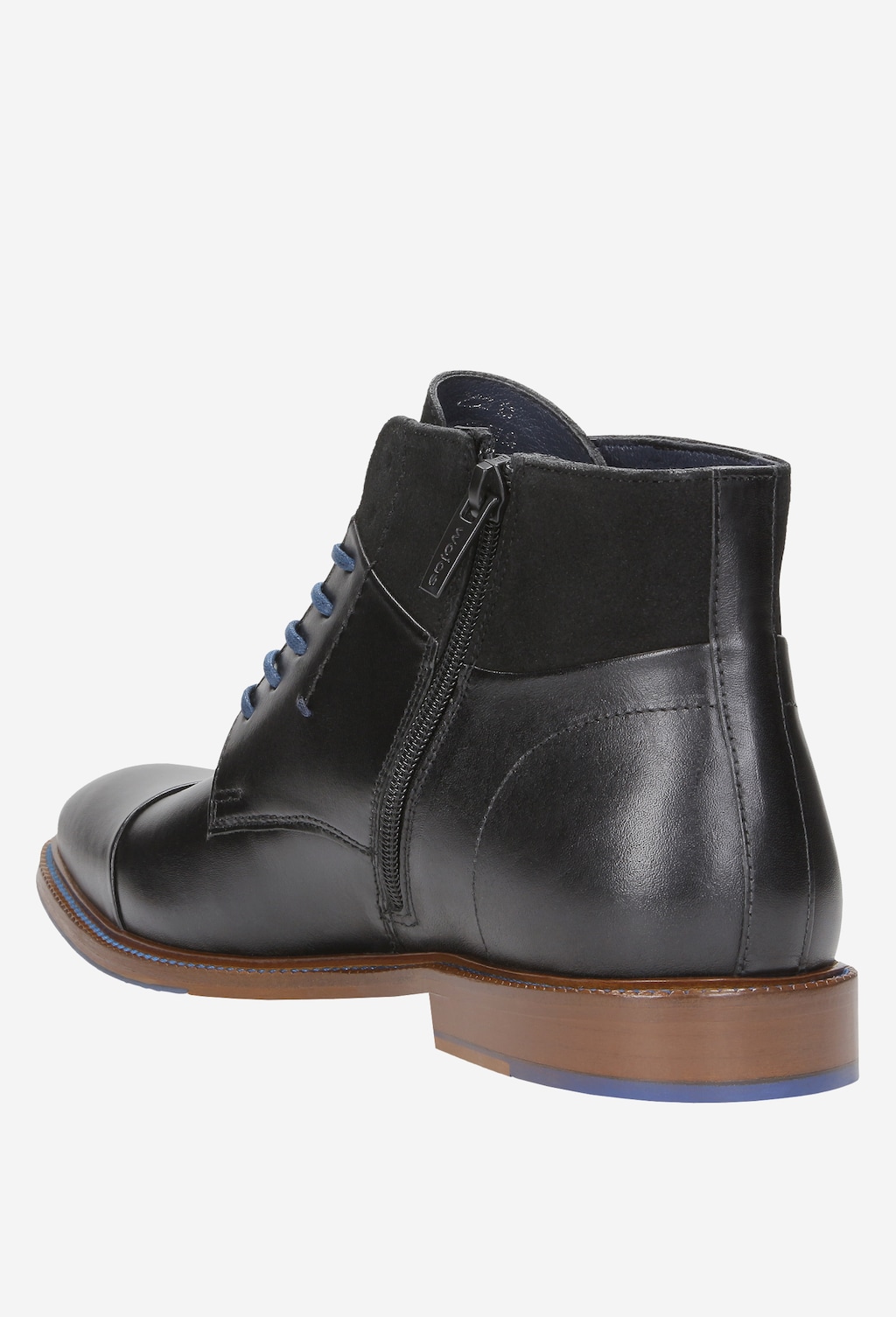 Pánske čižmy z kvalitnej lícovej kože a semišu 8221-71 Widok 4