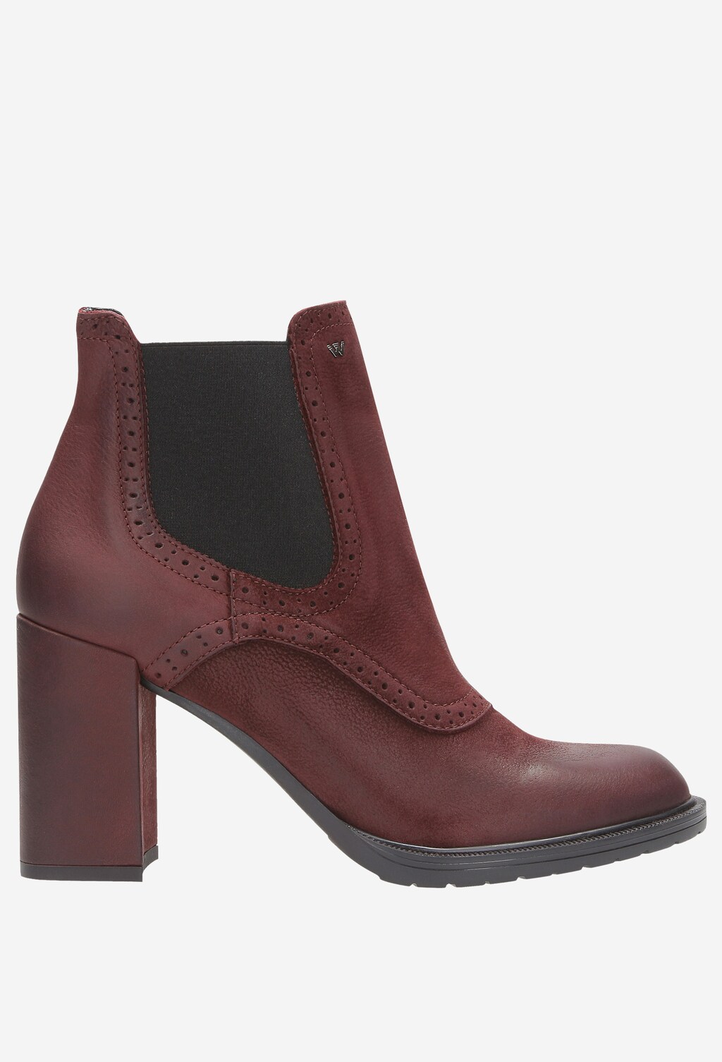 Bordowe botki damskie 8588-25 Widok 2