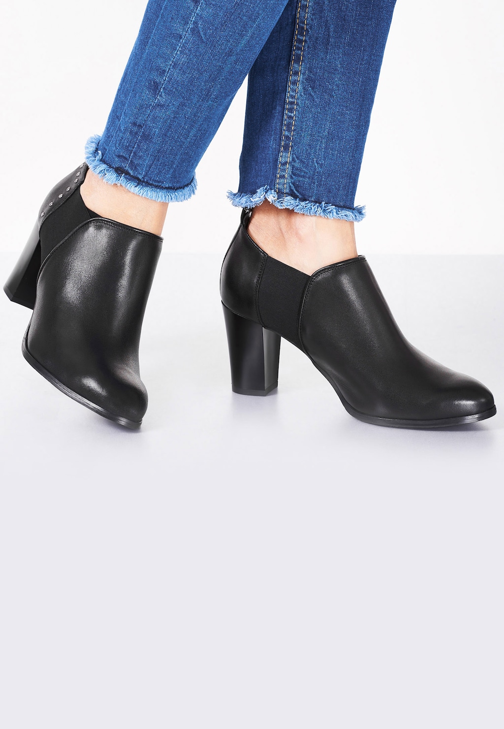 Czarne botki damskie 8533-51 Widok 1