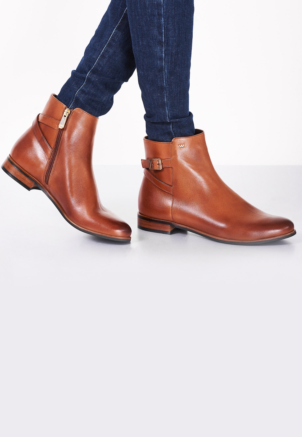 Brązowe botki damskie 8628-52 Widok 1