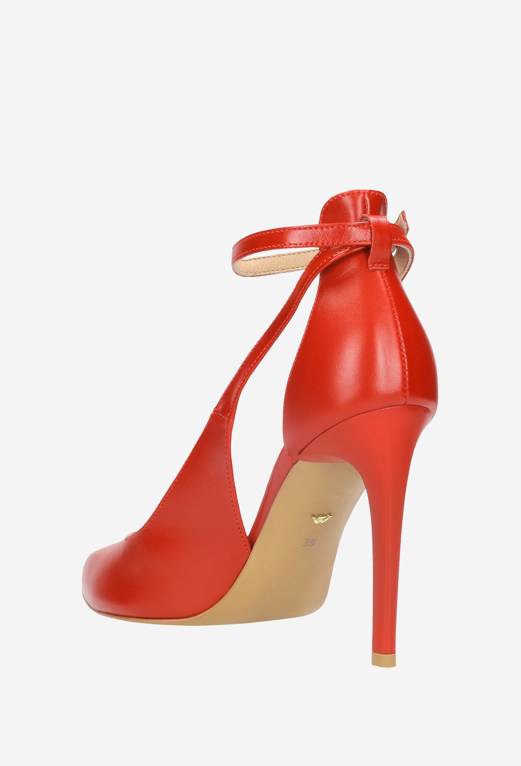 Czerwone czółenka damskie 8356-55 Widok 4