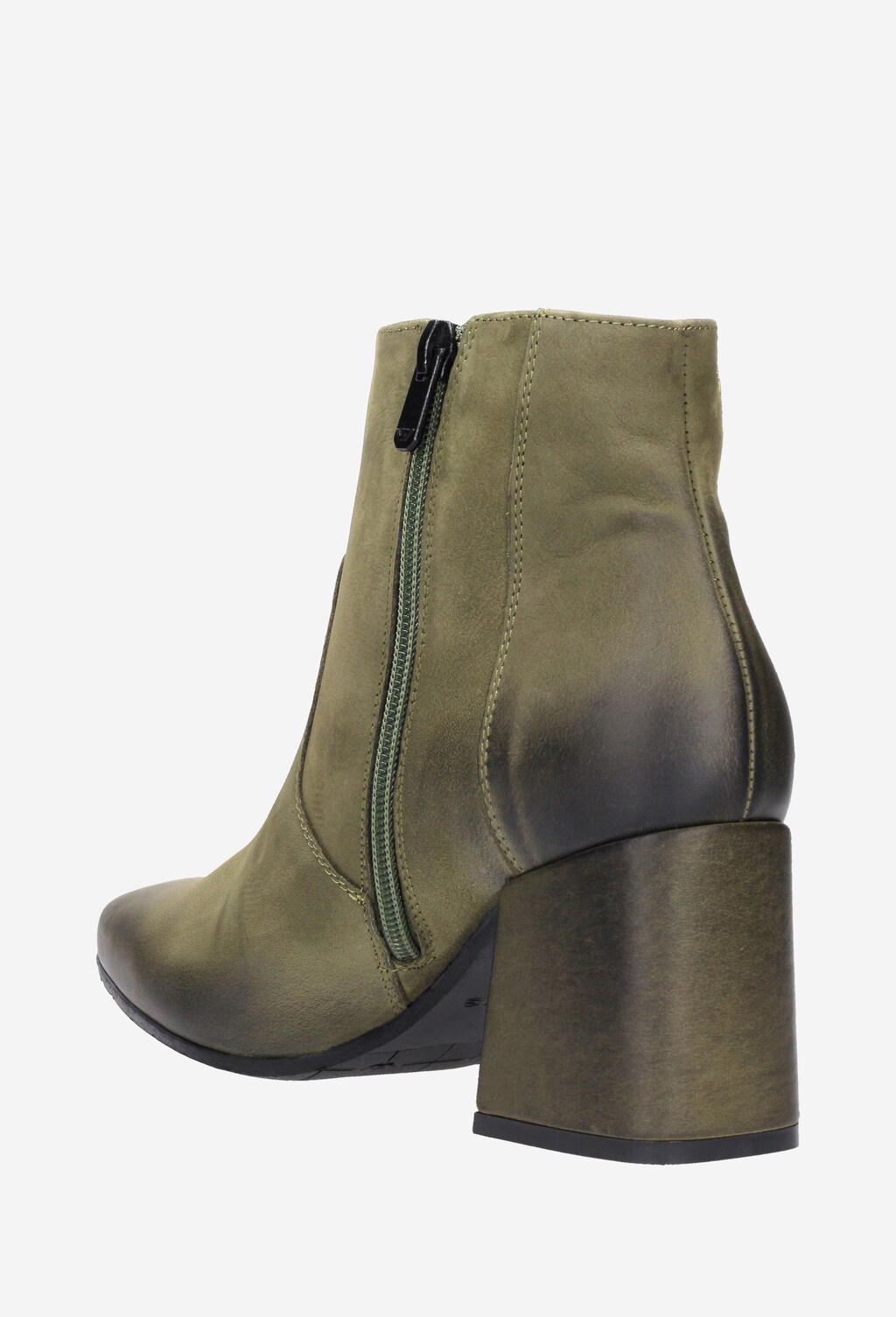 Zielone botki damskie 8600-27 Widok 4