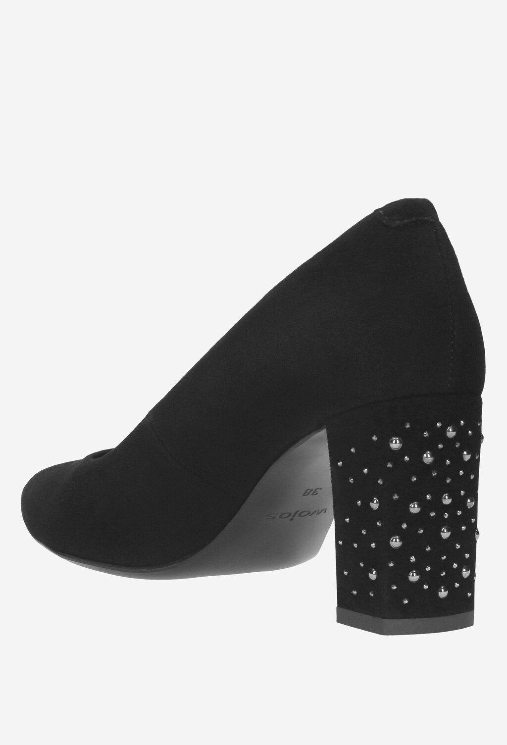 Czarne czółenka damskie 7382-71 Widok 4