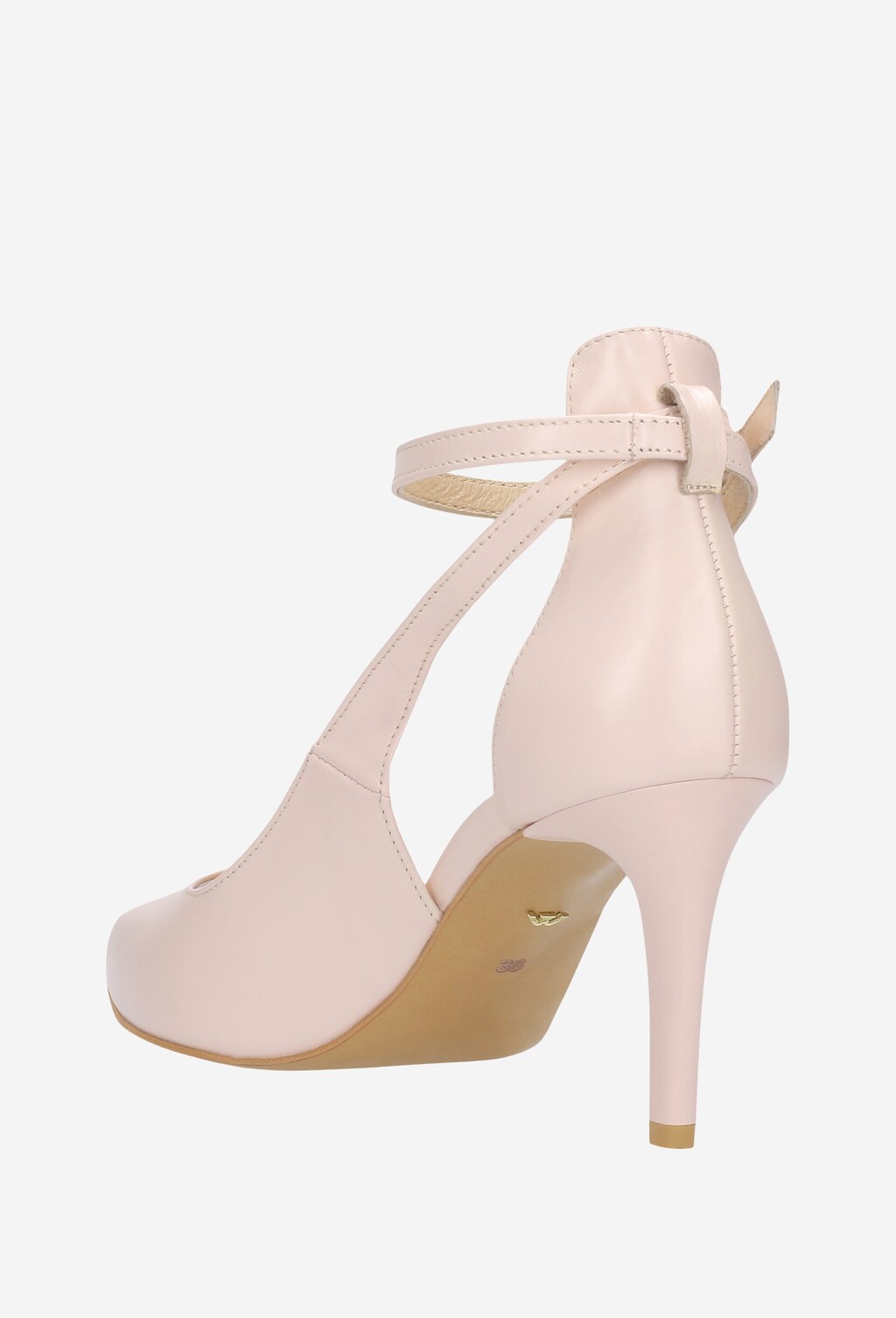 Elegantné dámske lodičky v neutrálnej béžovej farbe 9361-54 Widok 4