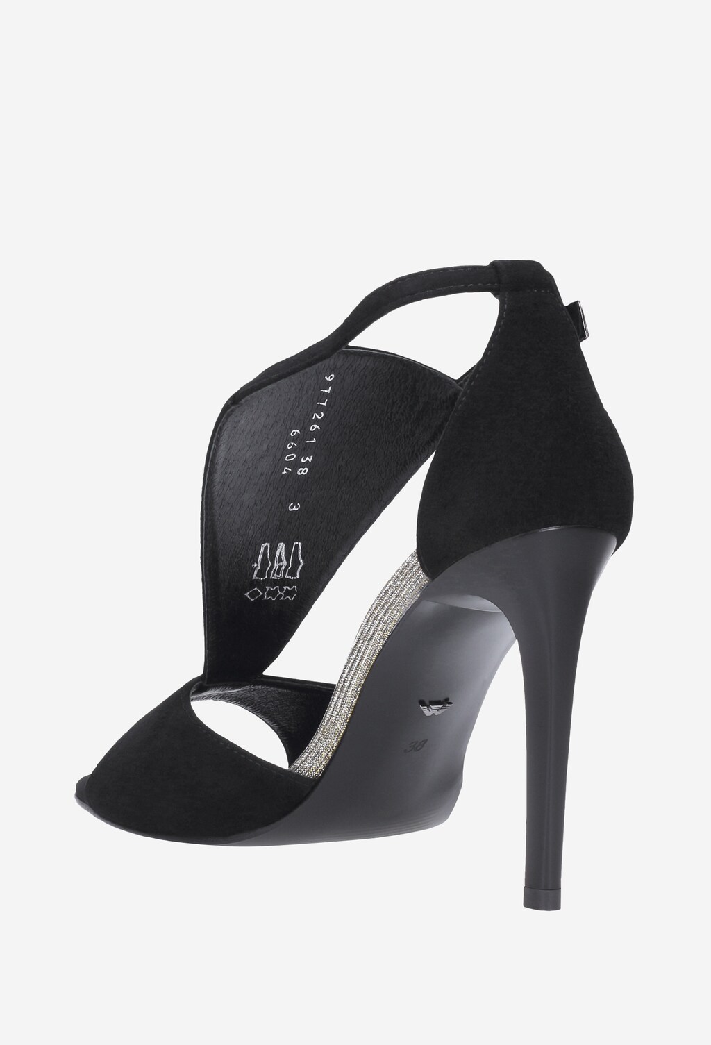 Czarne sandały damskie 9772-61 Widok 3