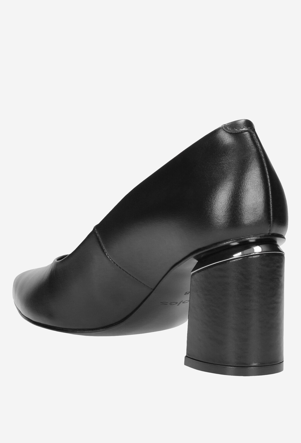 Czarne czółenka damskie 9358-51 Widok 4