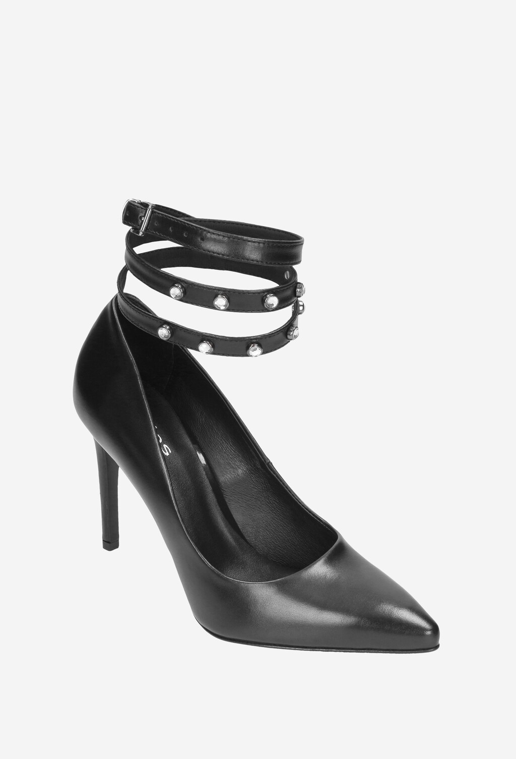 Czarne czółenka damskie 9360-51 Widok 3