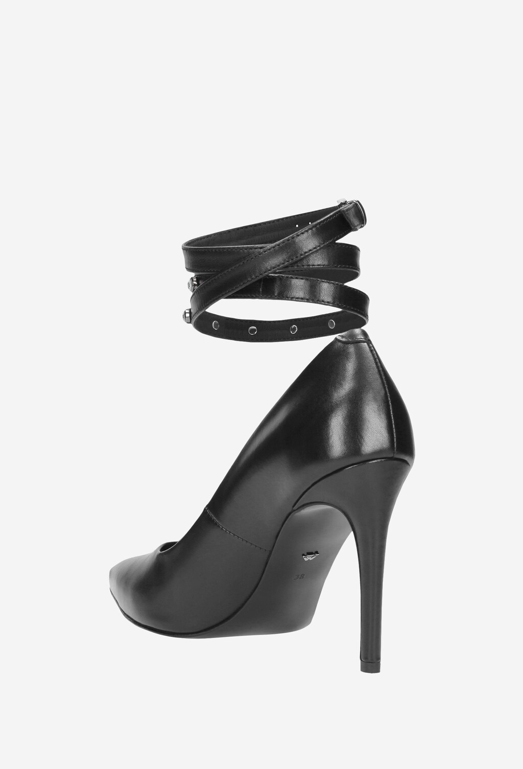 Czarne czółenka damskie 9360-51 Widok 4