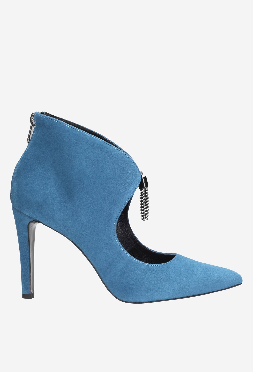 Niebieskie botki damskie 9550-67 Widok 2