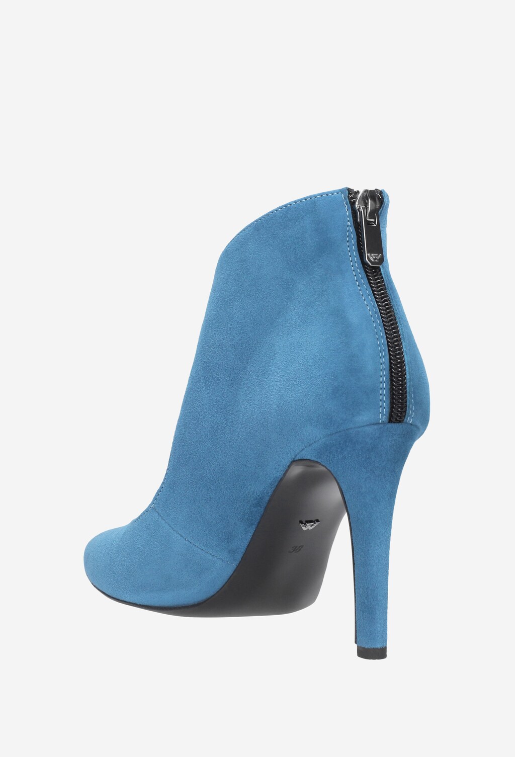 Niebieskie botki damskie 9550-67 Widok 4