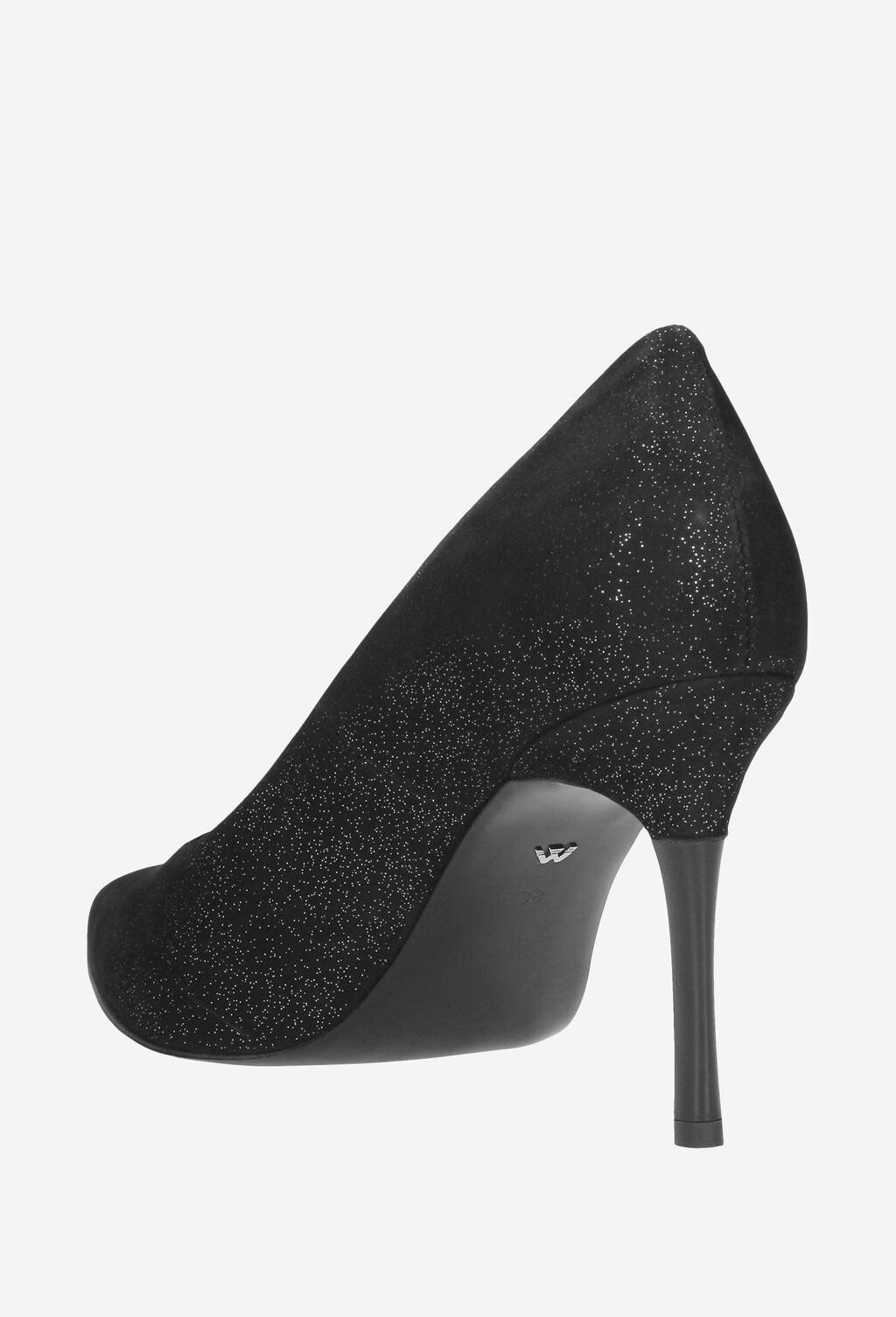 Czarne czółenka damskie 9351-61 Widok 4