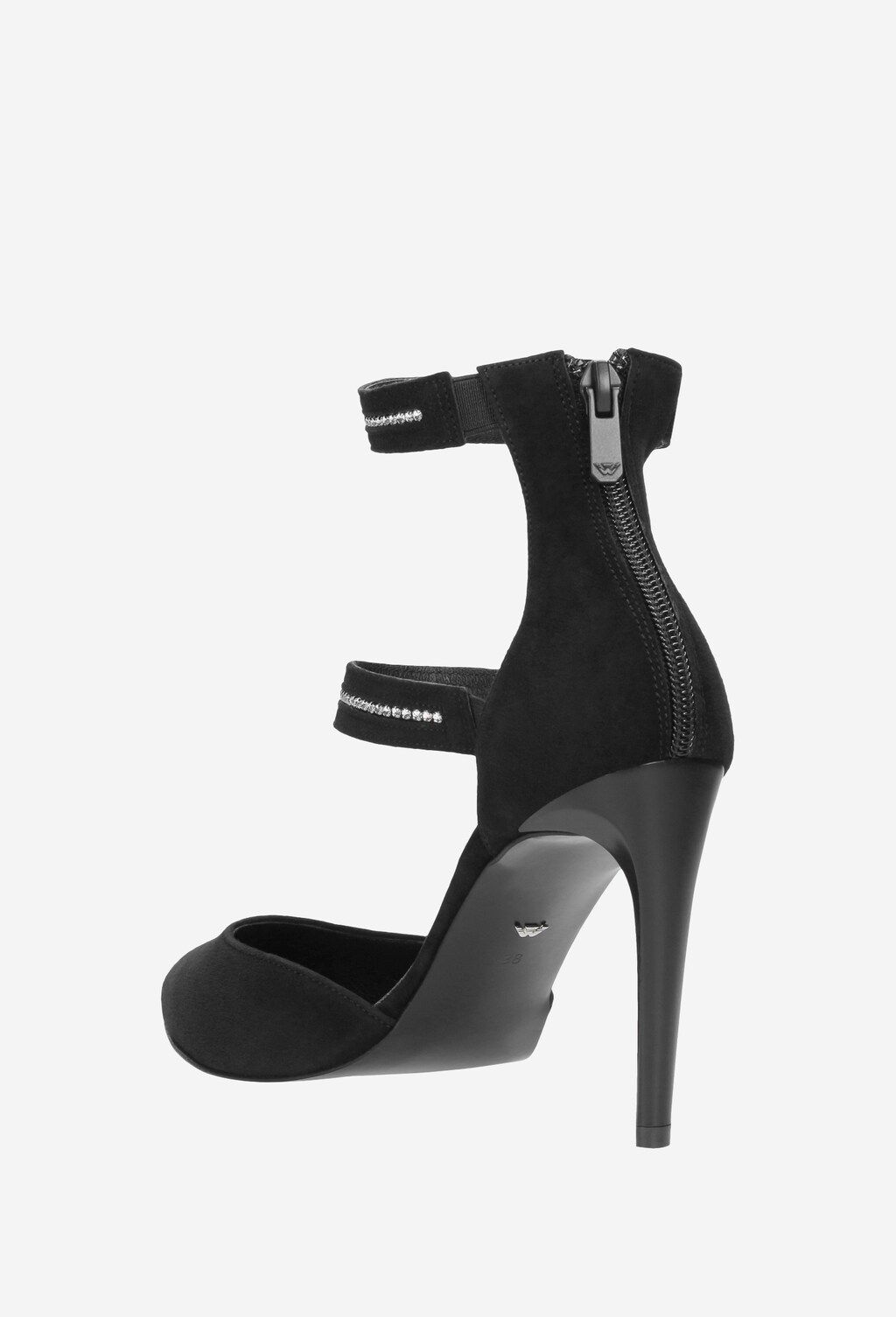 Czarne czółenka damskie 9354-61 Widok 3