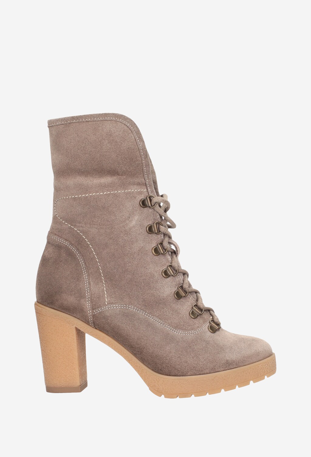 Beżowe trzewiki damskie 7686-64 Widok 2