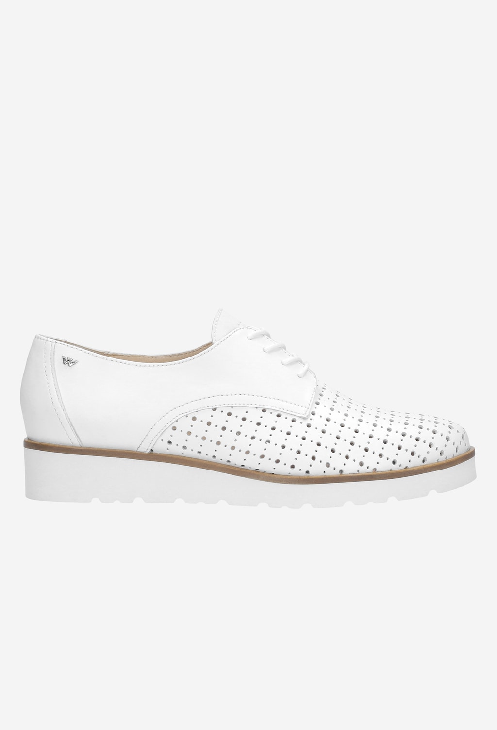 Białe damskie półbuty 9464-59 Widok 1