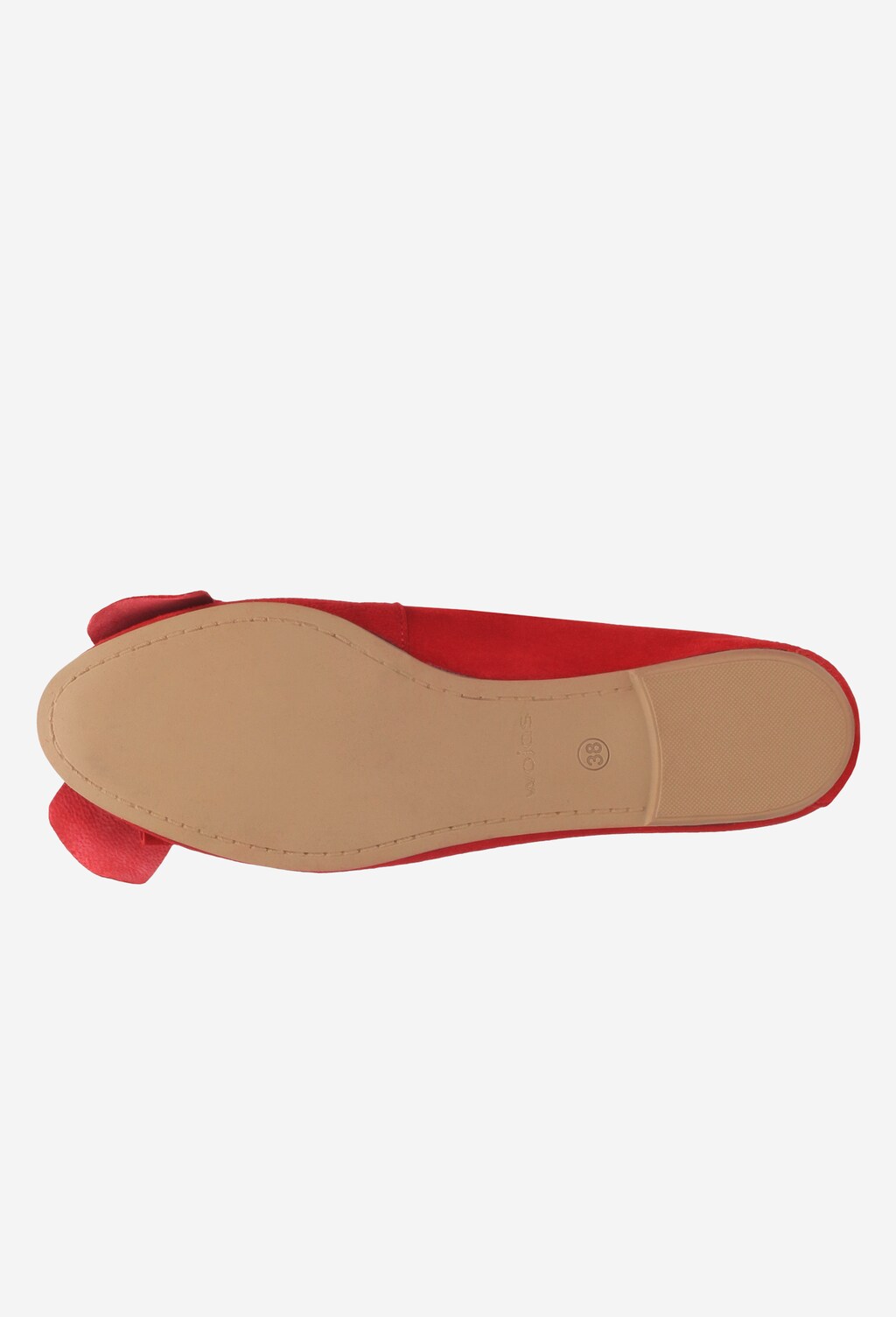 Czerwone baleriny damskie 9372-65 Widok 6